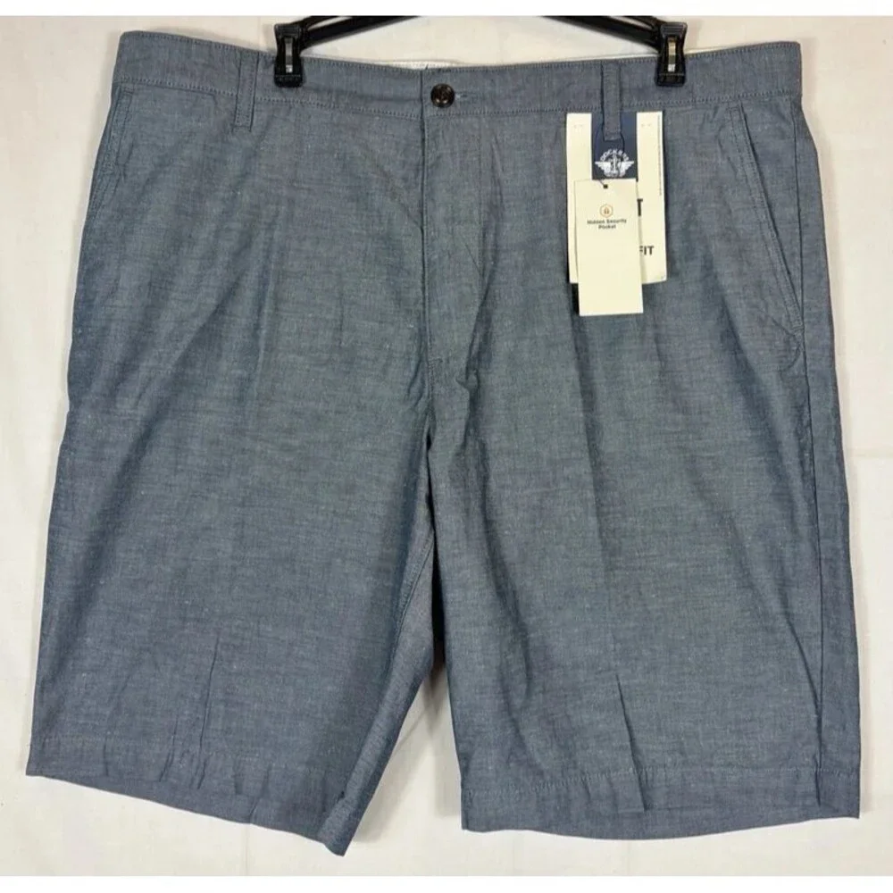 Dockers Perfect Shorts Classic Fit Cotton Twill Blue Gray Men’s 38 NWT